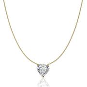 Pendentif diamant naturel coeur 1.00 carat or jaune Ely